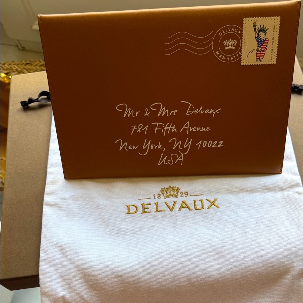 Delvaux Tan Clutch